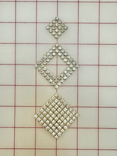 Rhinestone Trim - Three Squares Czech Rhinestone Diamond-Shape Crystal Trim 3-PC Set